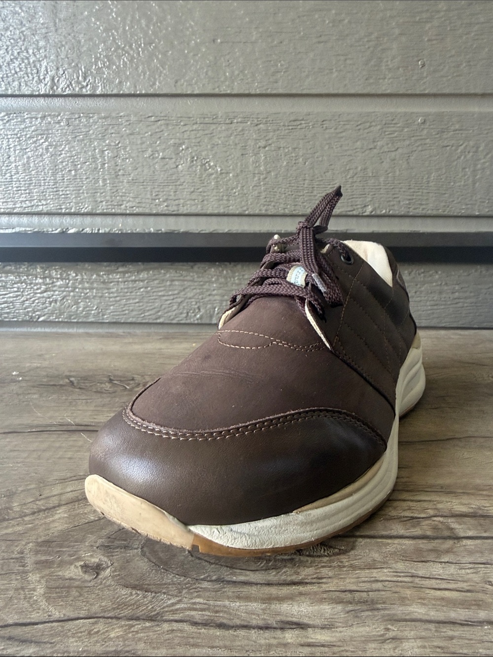 SAS Tripad ComfortMen's Brown Leather-Look Lace-Up Oxfords size 10 WW